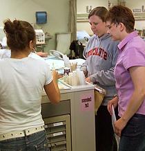 Students in a nursing lab